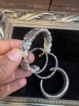 lote de Brazaletes plata Tous 925 con diseños