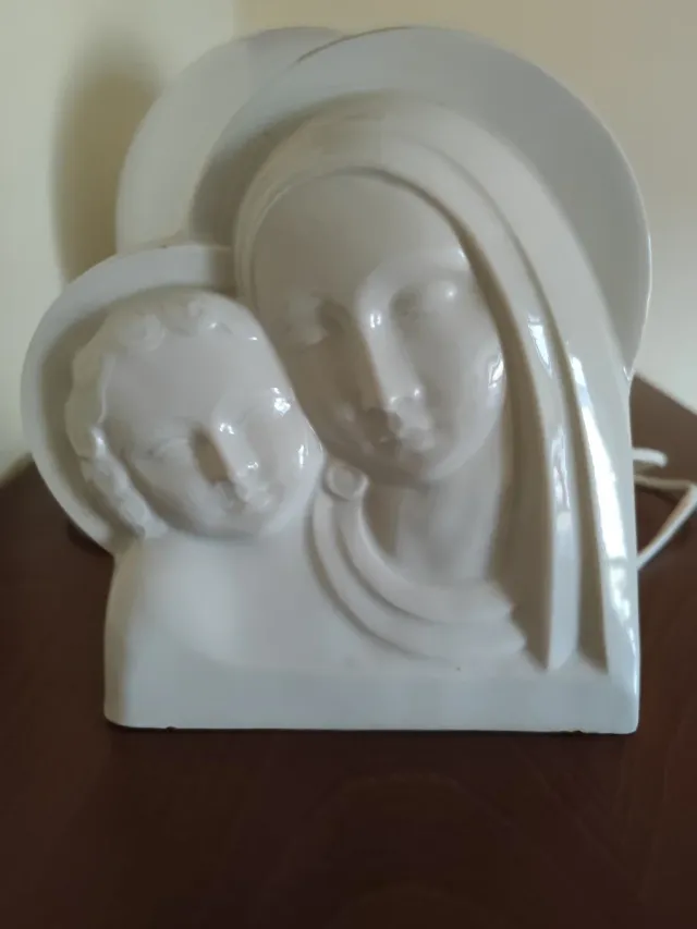 Virgen con Niño Porcelana Figura Decorativa