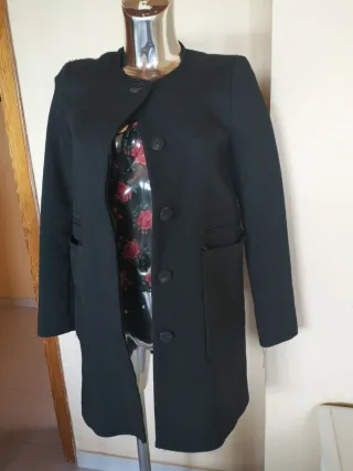 Cappotto Zara Nero Tg S