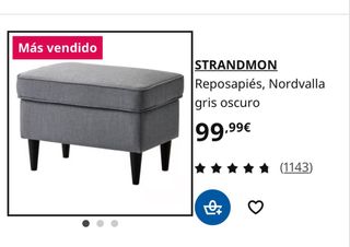 Poltrona e poggiapiedi Ikea Strandmon