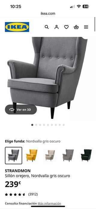 Poltrona e poggiapiedi Ikea Strandmon