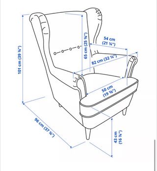 Poltrona e poggiapiedi Ikea Strandmon