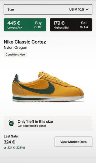 Nike Cortez Oregon Amarillo Verde