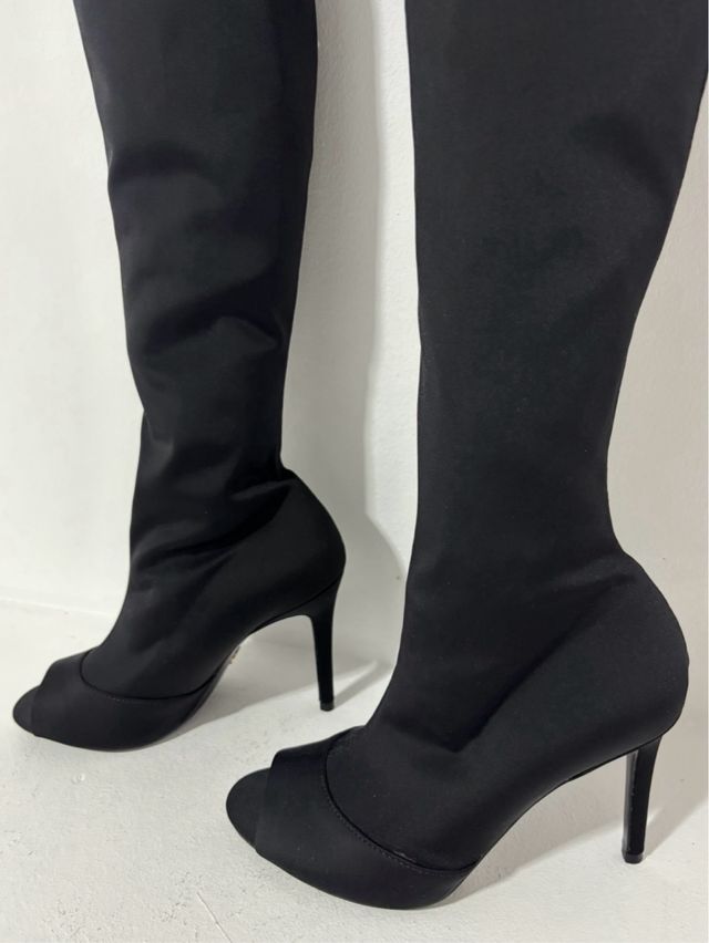Botas XL Zara Talla 39 Tacón Peep Toe