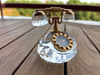 2 Teléfonos Vintage Cristal Miniatura