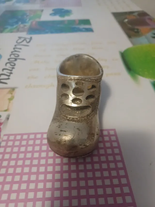 Zapato decorativo plata