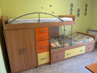Habitación infantil litera con armario