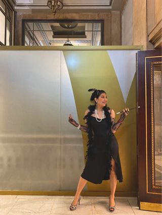 Disfraz Años 20's Talla S - Vestido + Accesorios.