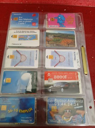 60 schede telefoniche France con fogli H56