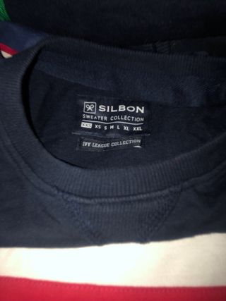 Sudadera Silbon azul, roja y blanca