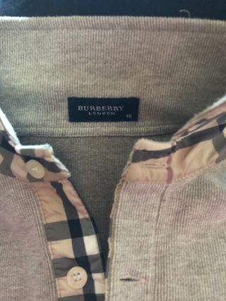 Polo Burberry manga larga invierno beige