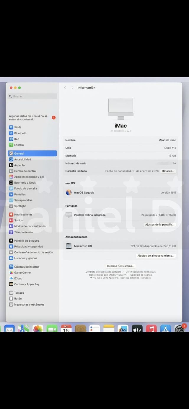 Apple iMac M4 24" Retina 4.5K 16GB Ram 256GB SSD