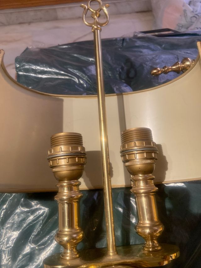 Aplique de pared dorado y beige, son dos