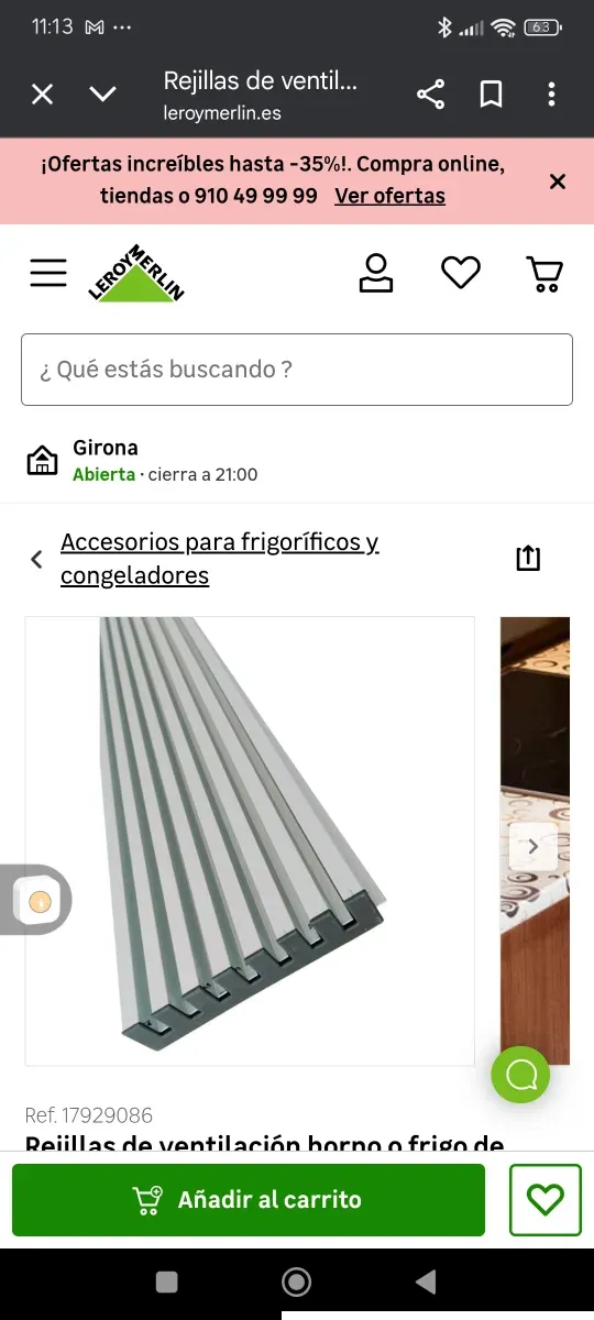 2 Rejillas Nevera Blancas