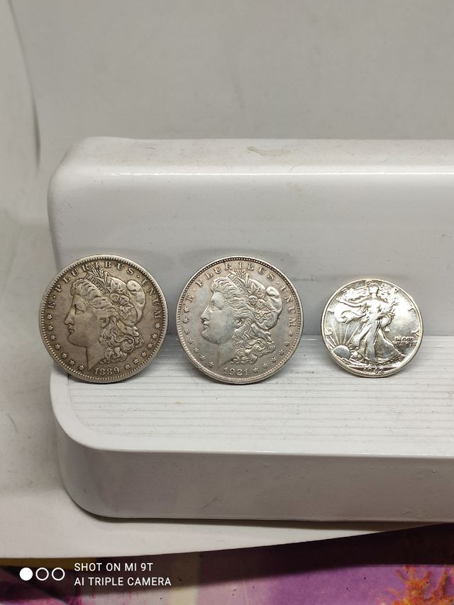 Lotto 3 dollari Morgan