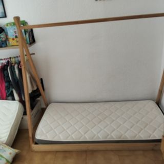 Cama Montessori Madera Natural