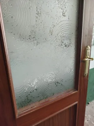 Puertas de madera con cristal 72 cm