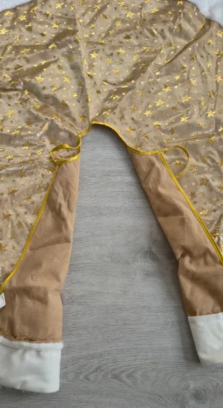 Gonna Albero Natale Stelle Oro e Bianco