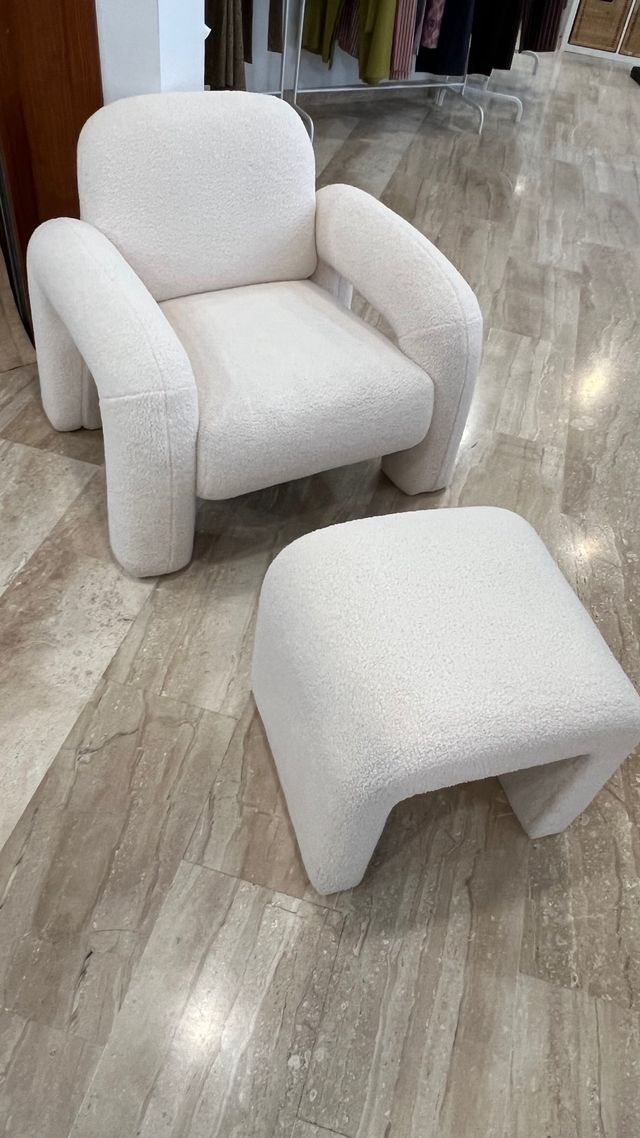 Taburete bajo borreguito Sklum