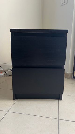 Comodino Ikea Malm Nero