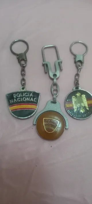 3 Llaveros Antiguos Policía Nacional