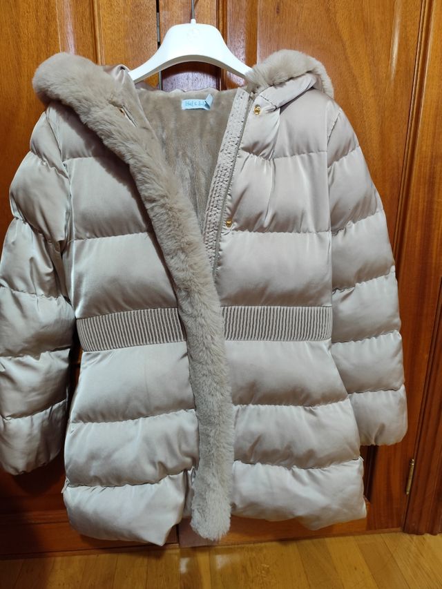 Cazadora Abel & Lula beige capucha 12/14