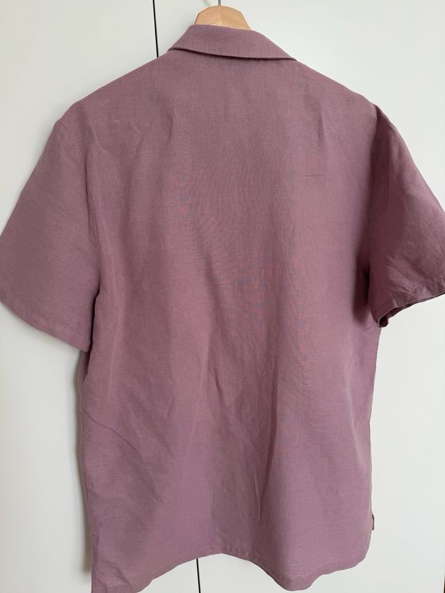 Camisa ASOS rosa manga corta