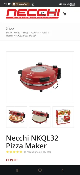 Necchi NKQL32 Pizza Maker