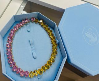 Collar Swarovski Millenia Rosa y Amarillo