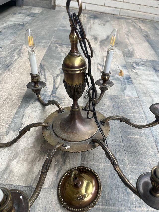 Lámpara Techo Vintage-Metal Dorado