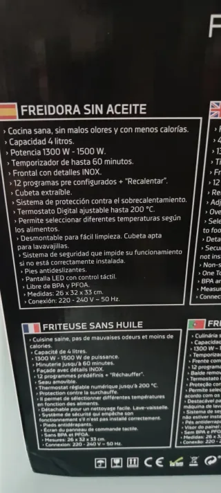 Freidora de aire Orbegozo FDR 65