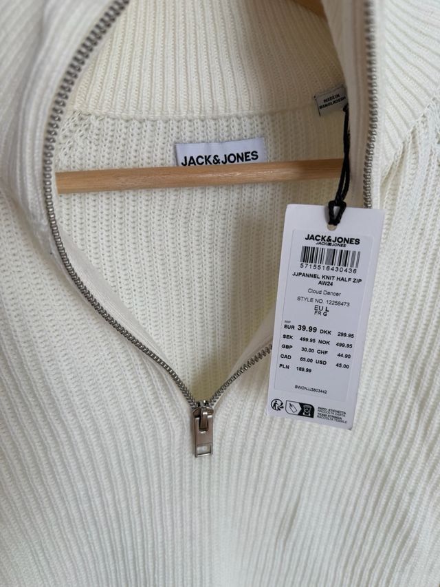 Jersey Jack & Jones cremallera cuello alto S