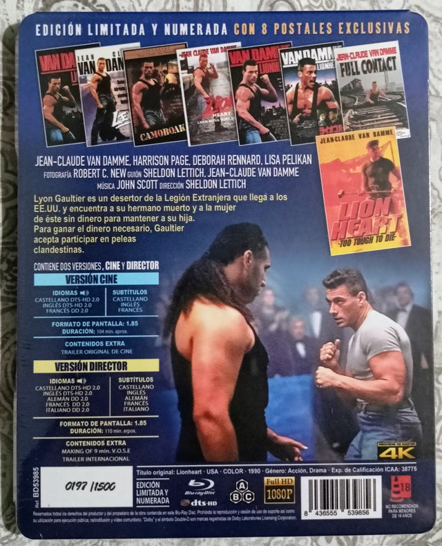 Steelbook Lionheart: El luchador (bluray)