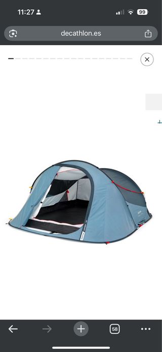 Tienda de campaña + colchón hinchable