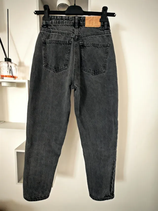 Jeans vita alta H&M grigio taglia 36
