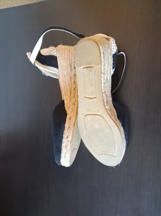 Sandalias esparto Gaimo negras T38