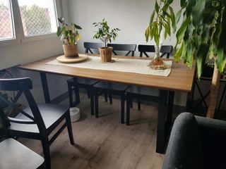 Mesa comedor madera 180x90 cm