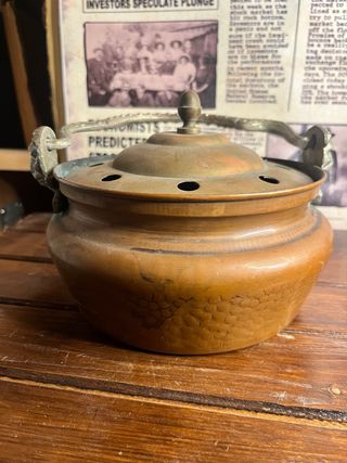 Scalda mani antico in rame