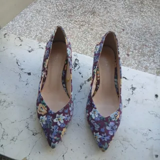 Scarpe décolleté floreali donna tg 37