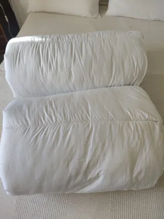 2 Edredones nórdicos Individuales Blancos 130x200