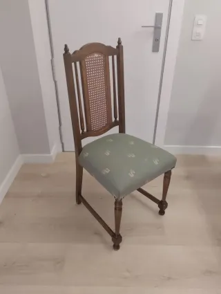 6 Sillas Comedor Madera y Caña