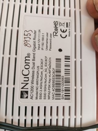 Router NuCom AC 1200 Dual Band