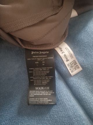 Palm Angels Bermuda Shorts Gris Blanco