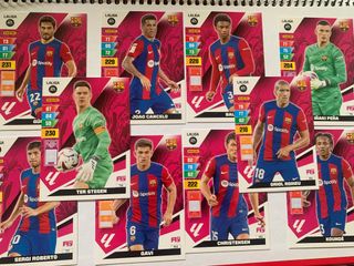Lote 10 cromos adrenalyn 23/24 fc barcelona