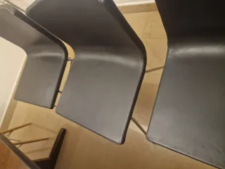 6 sedie Ikea Bernhard in pelle e metallo