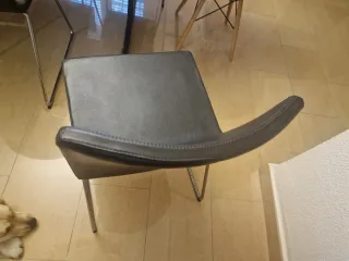 6 sedie Ikea Bernhard in pelle e metallo