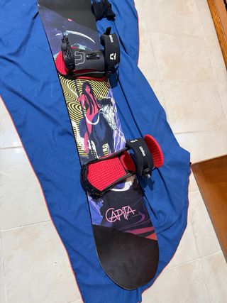 Tabla Snow Capita y Fijaciones Union