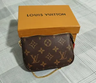 Mini Pochette Louis Vuitton Marrón y Dorado