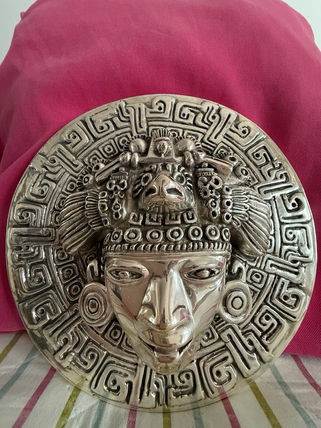 Máscara Azteca Plata