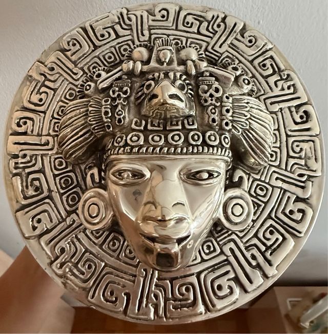 Máscara Azteca Plata